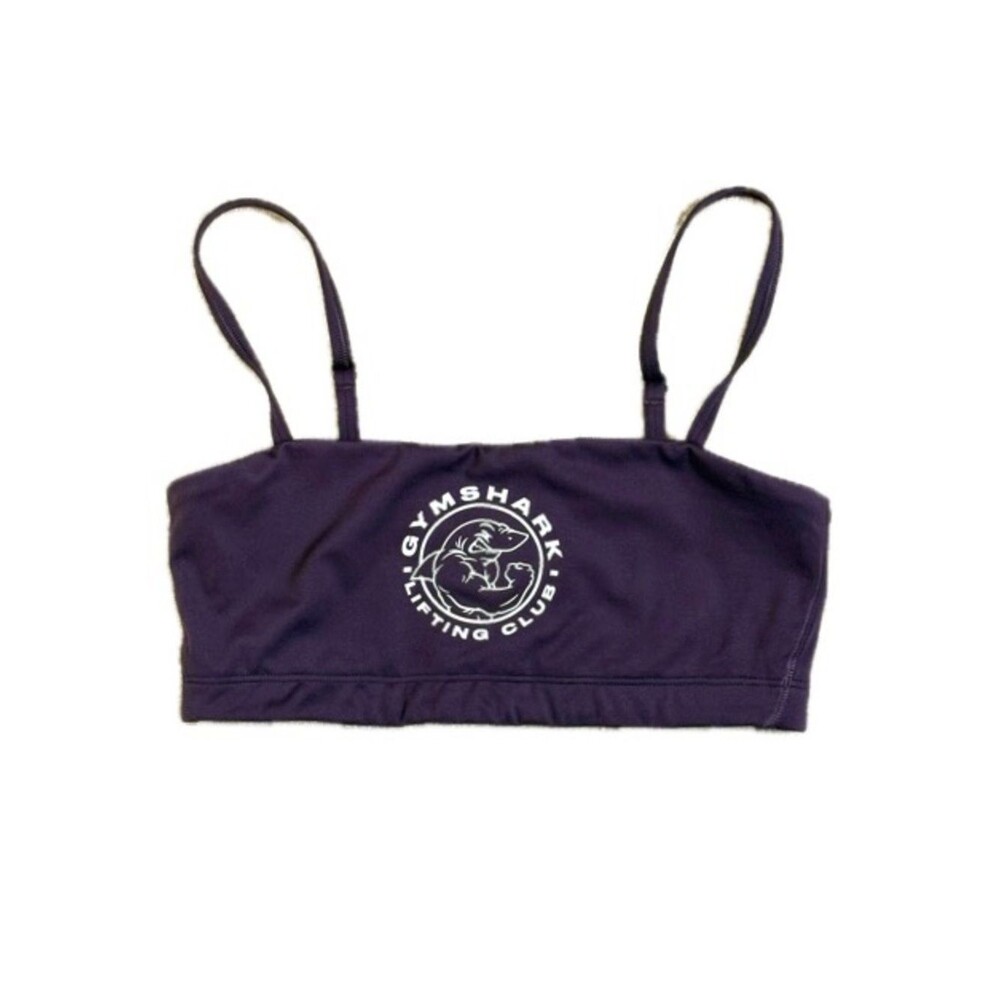Gymshark Lifting CLub Graphic Legacy Bandeau Sports Bra Size Small RIch Purple